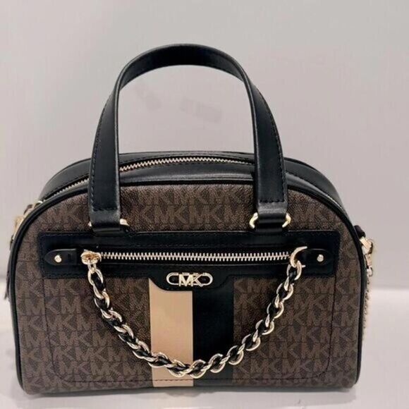 Michael KORS Williamsburg logo-plaque leather tote bag, purse new - Picture 4 of 12